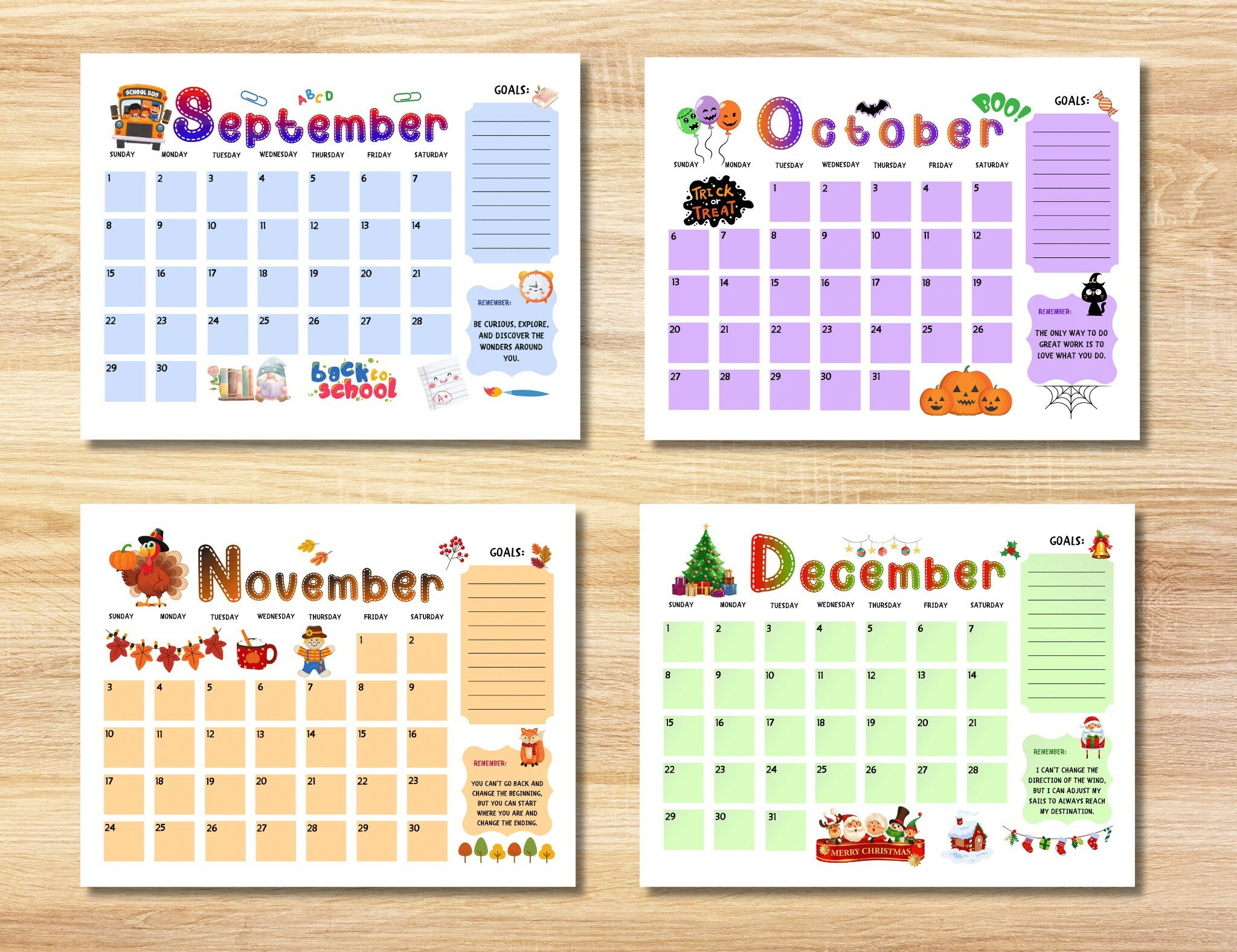 Printable Calendar 2024, Kids Calendar 2024, Homeschool Calendar | Printable Calendar November 2024 Heartit