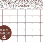 Printable November 2024 Calendar   Etsy | Printable 8X11 November 2024 Calendar