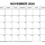 Printable November 2024 Calendar Templates With Holidays   Wiki | November 2024 24 Calendar Printable