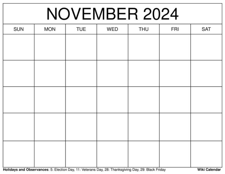 October November Printable Calendar 2024 | Calendar 2024