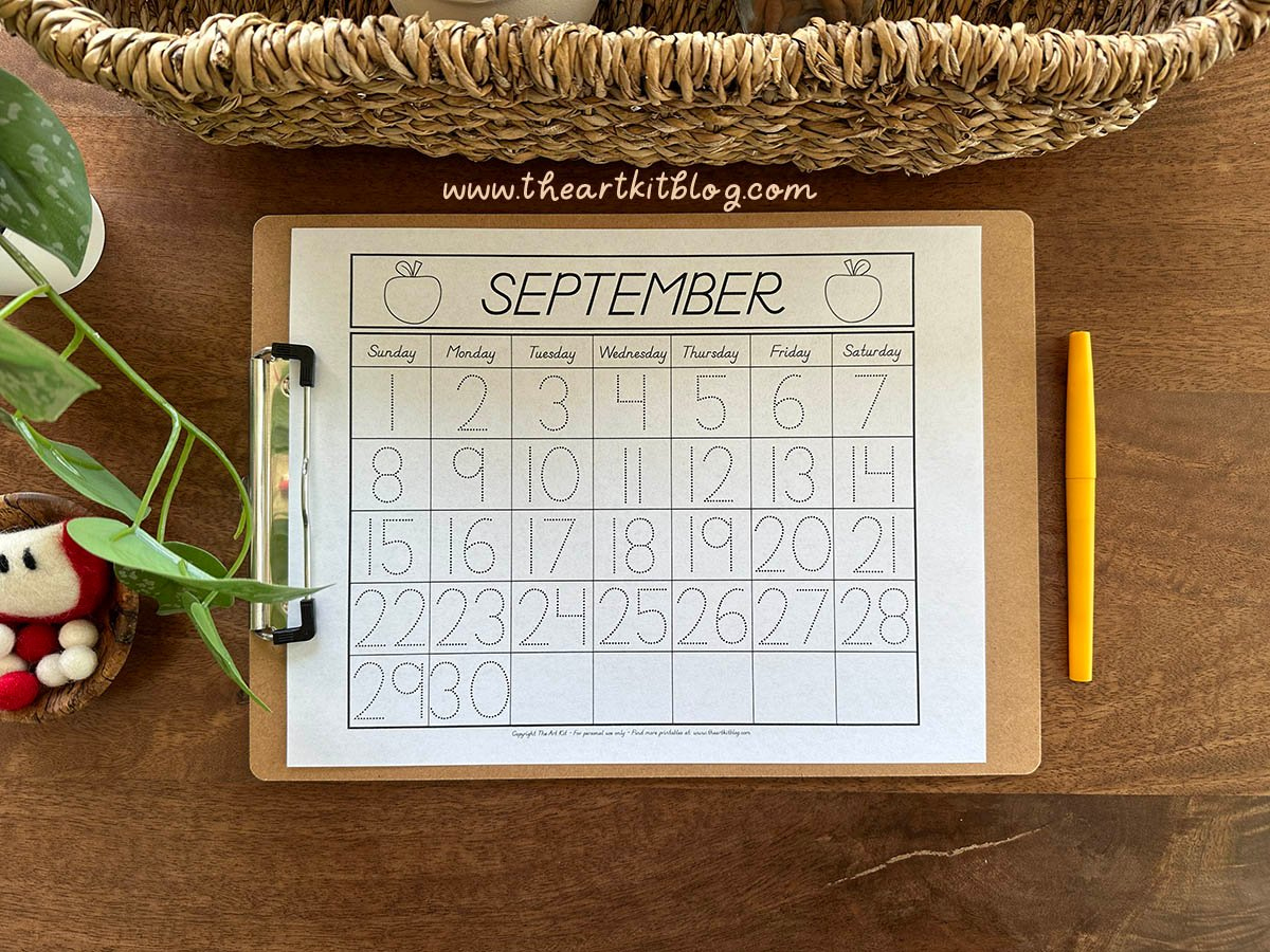 September Archives - The Art Kit | Pick 3 Sc Winning Numbers From November 2024 Calendar Printable