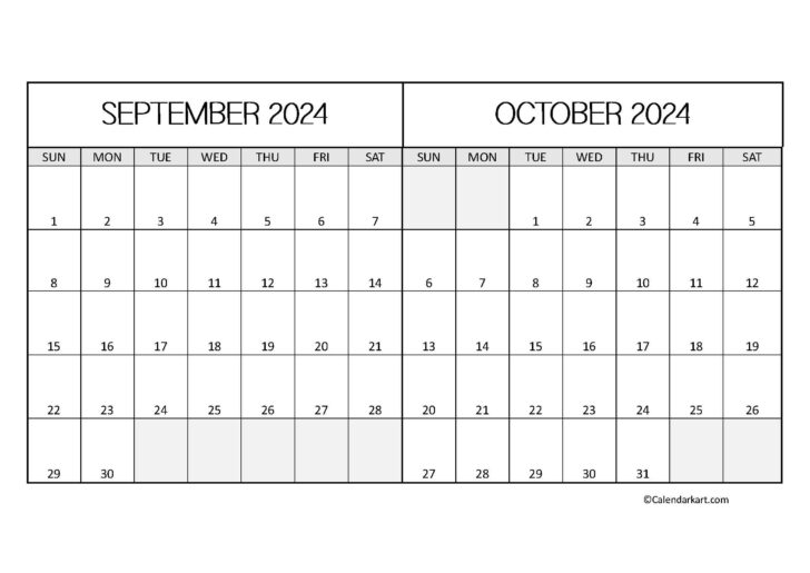 Printable Calendar September October November December 2024 | Calendar 2024