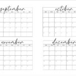 2024 4 Month Calendar Sept Dec   Etsy Australia | Calendar September December 2024 Printable