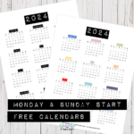 2024 Calendar Free Printable | Bullet Journal And Planner Free |  Calendar 2024