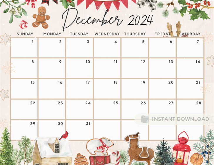 December 2024 Calendar Printable A6 | Calendar 2024