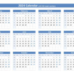 2024 Calendar With Week Numbers (Us And Iso Week Numbers) | 2024 December Calendar With Week Numbers Printable