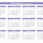 2024 Calendar With Week Numbers (Us And Iso Week Numbers) | 2024 December Calendar With Week Numbers Printable