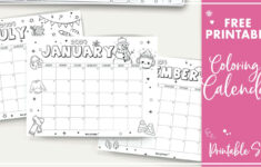 2024 Coloring Calendar – Free Printables – World Of Printables |  Calendar 2024