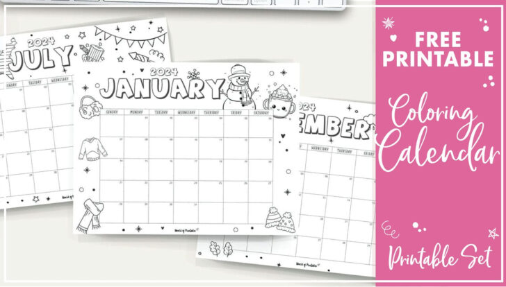 2024 Coloring Calendar Printable December | Calendar 2024