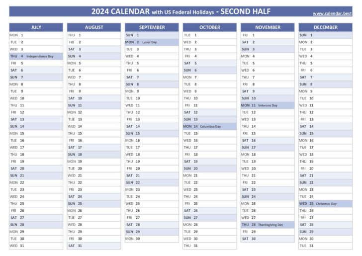 August Through December 2024 Printable Calendar | Calendar 2024