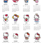 2024 Hello Kitty Calendar | December 2024 Hello Kitty Calendar Printable