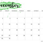 2024 Monday Start Calendar Printable   Watercolor   Paper Trail Design | December 2024 Calendar Printable Start On Monday