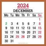 2024 Monthly Calendar With Uk Holidays – Page 4 – Pashacoffee | December 2024 Calendar Printable UK