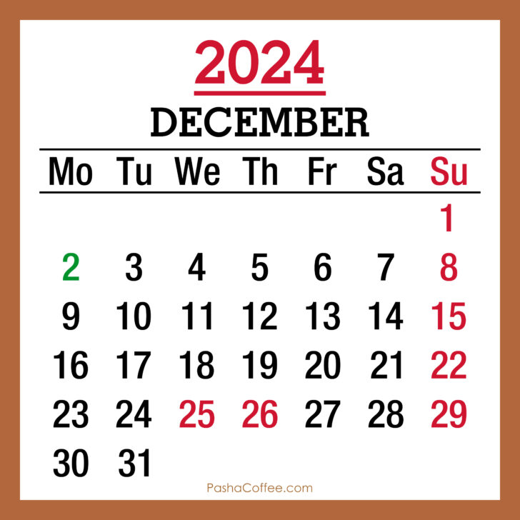 December 2024 Calendar Printable UK | Calendar 2024