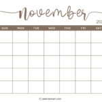 38 Printable November 2024 Calendars | Free Pdf   Calendarkart | 2024 November And December Calendar Free Printable