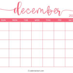 40 Printable December 2024 Calendars | Free Pdf   Calendarkart | Blank Calendar 2024 December Printable