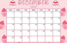 40 Printable December 2024 Calendars | Free Pdf – Calendarkart | Cute December Printable Calendar 2024