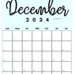 December 2024 Calendar   20 Cute & Free Printables | Saturdaygift |  Calendar 2024