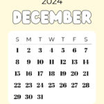 December 2024 Calendar   20 Cute & Free Printables | Saturdaygift |  Calendar 2024