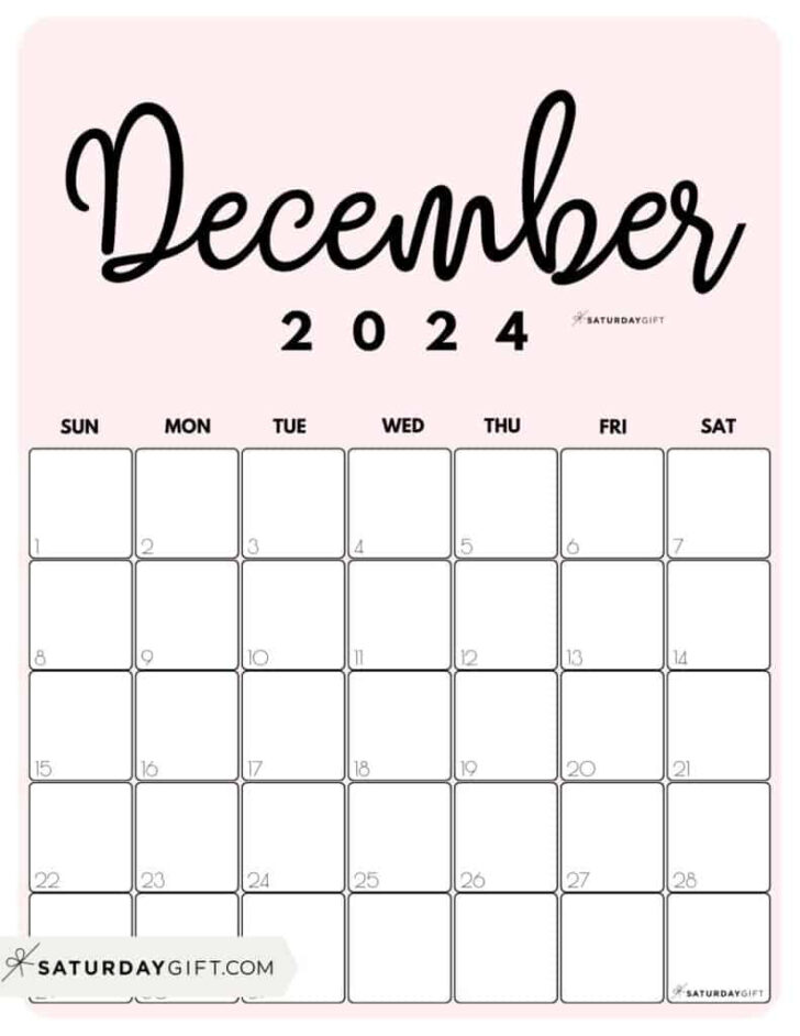 Colorful Printable Calendar Sheets December 2024 | Calendar 2024