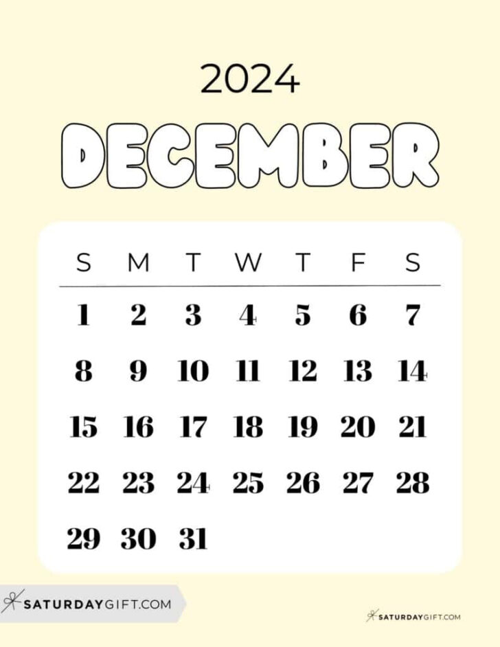 Cute Printable December 2024 Calendar | Calendar 2024