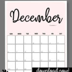 December 2024 Calendar   20 Cute & Free Printables | Saturdaygift | December 2024 Calendar Printable Pinterest