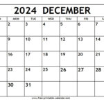 December 2024 Calendar   Free Printable Calendar | 2024 December Calendar Printable Australia