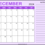 December 2024 Calendar (Free Printable) – Diy Projects, Patterns | December 2024 Calendar Printable Win