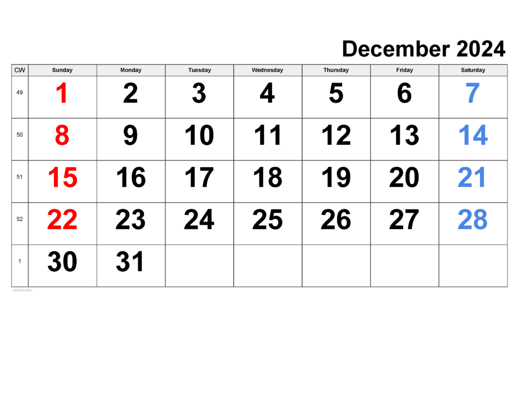 December 2024 Calendar Printable Wincalendar | Calendar 2024 ...