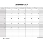 December 2024 Calendar Free Printable With Grid Lines Designed |  Calendar 2024