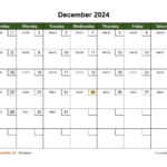 December 2024 Calendar With Day Numbers | Wikidates | December 2024 Calendar Numbers Printable