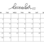 December 2024 Calendars   50 Free Printables | Printabulls | 2024 Cute Printable Monthly Calendar December