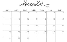 December 2024 Calendars – 50 Free Printables | Printabulls | 2024 Printable December Calendar