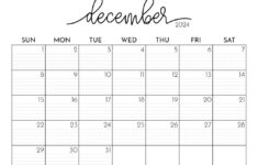 December 2024 Calendars – 50 Free Printables | Printabulls |  Calendar 2024