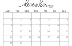 December 2024 Calendars – 50 Free Printables | Printabulls | Calendar December 2024 Printable with Holidays