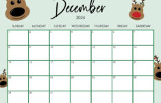 December 2024 Calendars – 50 Free Printables | Printabulls | Printable December 2024 Calendar For Kindergarten