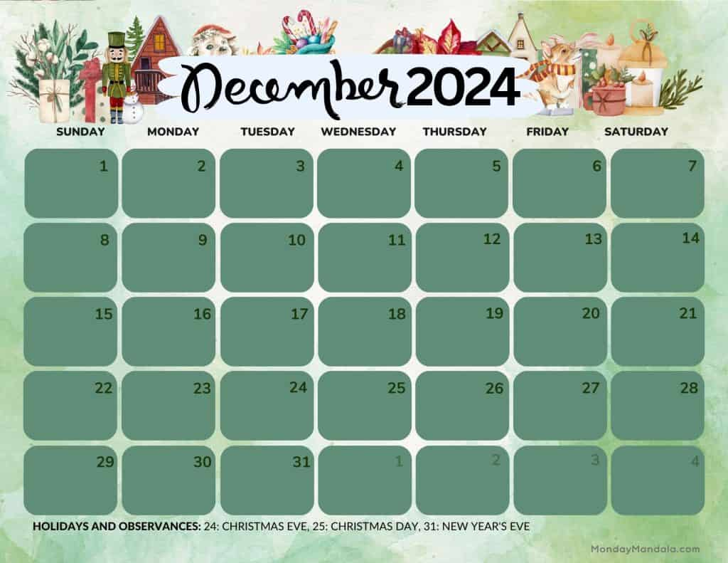 December 2024 Calendars (52 Free Pdf Printables) | Calendar 2024