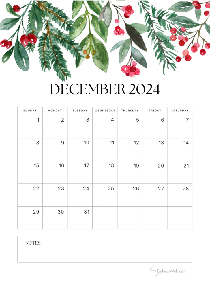 A4 December 2024 Calendar Printable | Calendar 2024