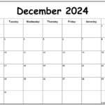 December 2024 Monday Calendar | Monday To Sunday | 2024 Calendar Printable Starting Monday December