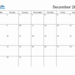 December 2024 Monthly Calendar |  Calendar 2024