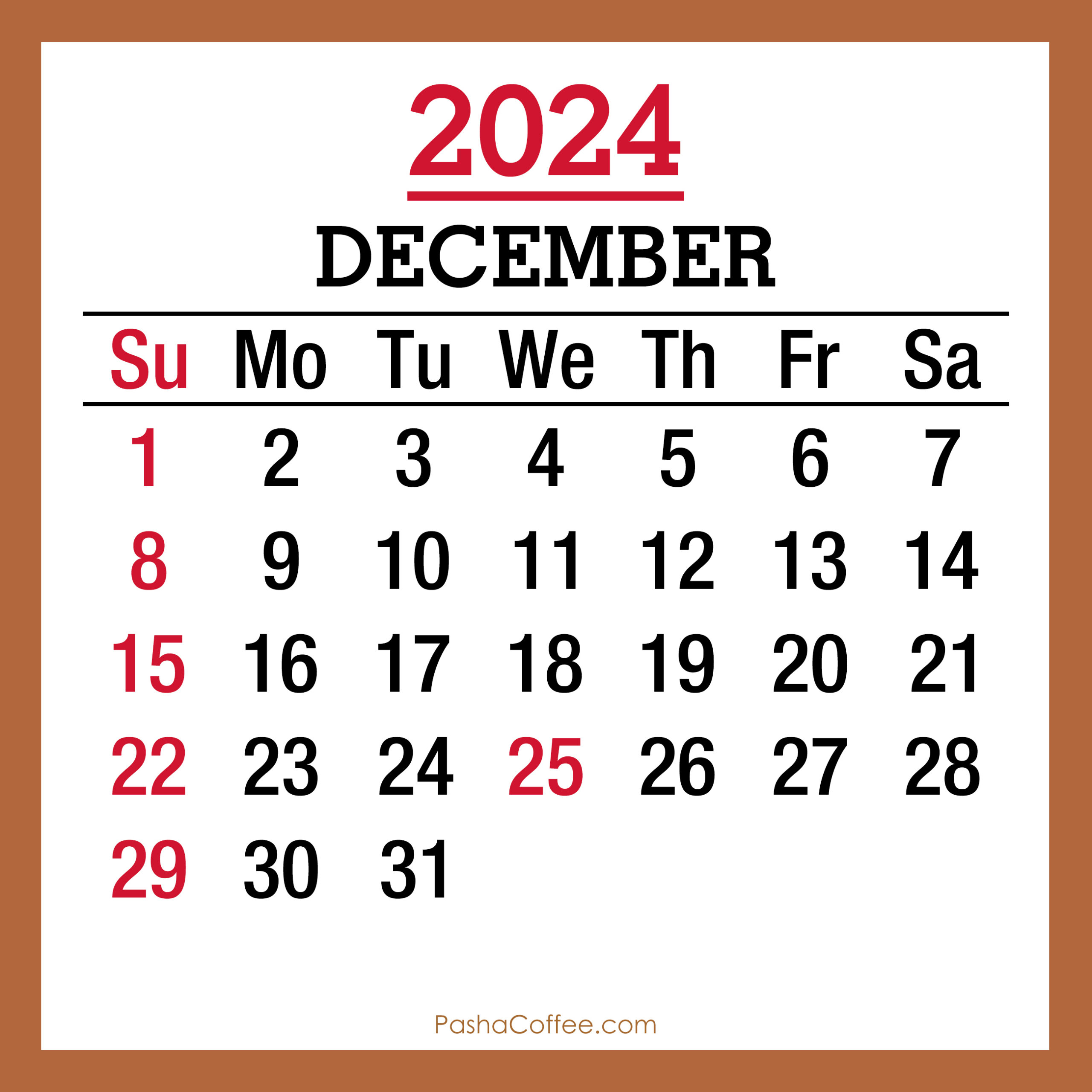 December 2024 Monthly Calendar With Holidays, Printable Free | Calendar 2024