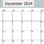 December 2024 Printable Calendar, Horizontal Calendar, December |  Calendar 2024