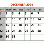 December 2024 Printable Calendars |  Calendar 2024