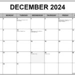 December 2024 With Holidays Calendar |  Calendar 2024