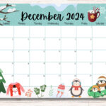 Editable December 2024 Calendar, Cute Penguins, Beautiful Winter |  Calendar 2024