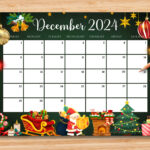 Editable December 2024 Calendar, Gorgeous Christmas With Santa | Christmas December Calendar 2024 Printable