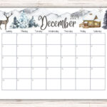 Editable December 2024 Calendar, Snowy House On The Hill And | Calendar December 2024 Printable Weekly