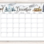 Editable December 2024 Calendar, Snowy House On The Hill And | December 2024 Calendar Printable Weekly