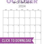 Free 2024 Monthly Calendar Printable Templates   The Incremental Mama | Calendar Free Printable October December 2024 Bills