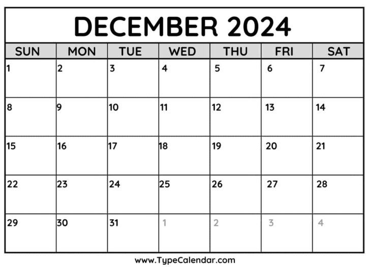 2024 December Printable Typable Calendar | Calendar 2024